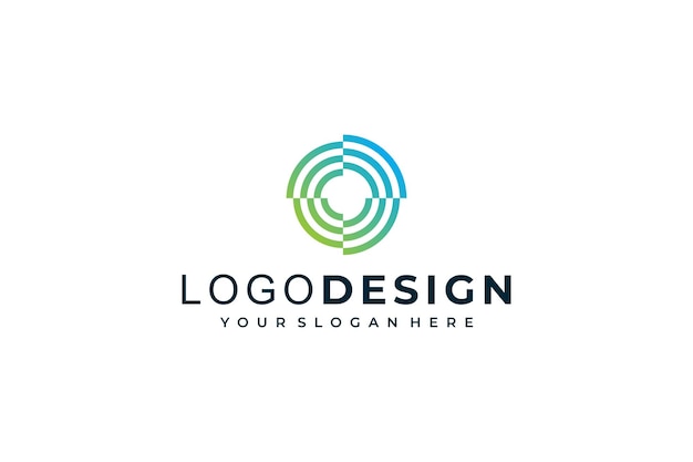 Diseño del logotipo del círculo Logotipo redondo dinámico creativo Símbolo de conexión