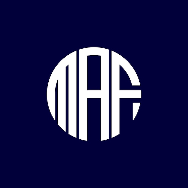 diseño del logotipo del círculo maf