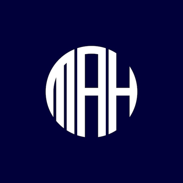 Diseño del logotipo del círculo mah