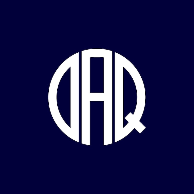 y diseño del logotipo del círculo de oaq