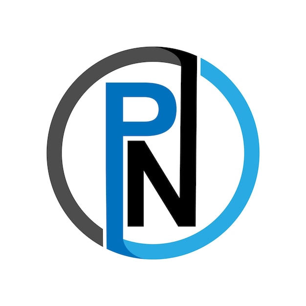 Diseño del logotipo del círculo PN