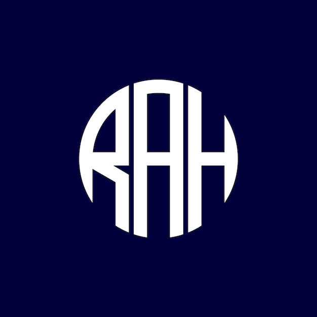 Diseño del logotipo del círculo rah
