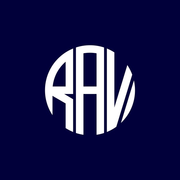 diseño del logotipo del círculo rav