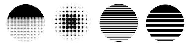 El diseño del logotipo del círculo vectorial retro del sol al amanecer y al atardecer