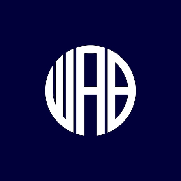 Diseño del logotipo del círculo wab