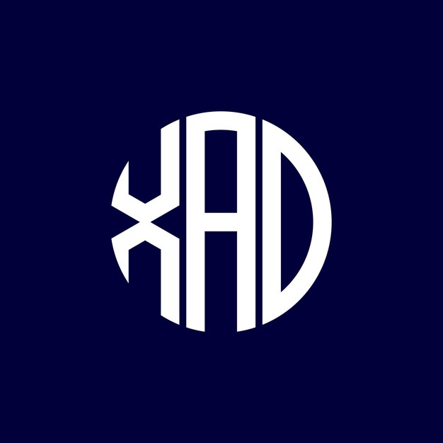 diseño del logotipo del círculo xad