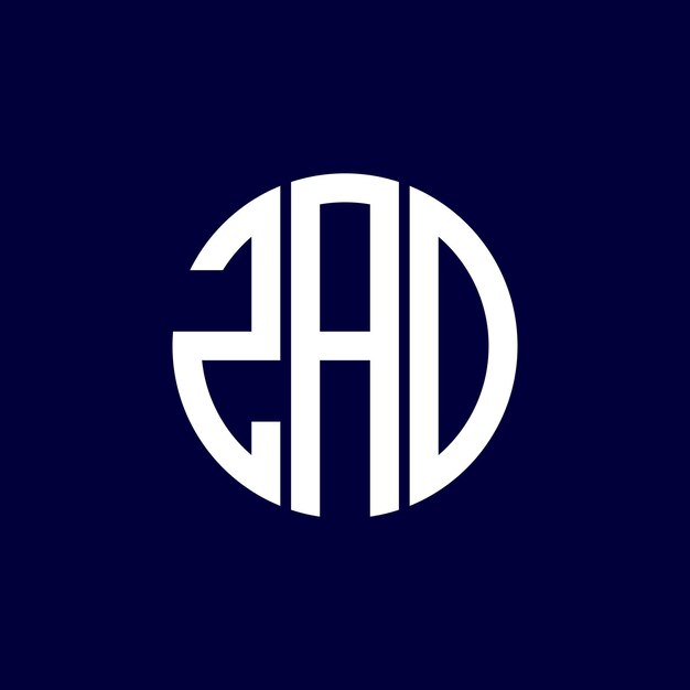 Diseño del logotipo del círculo zad