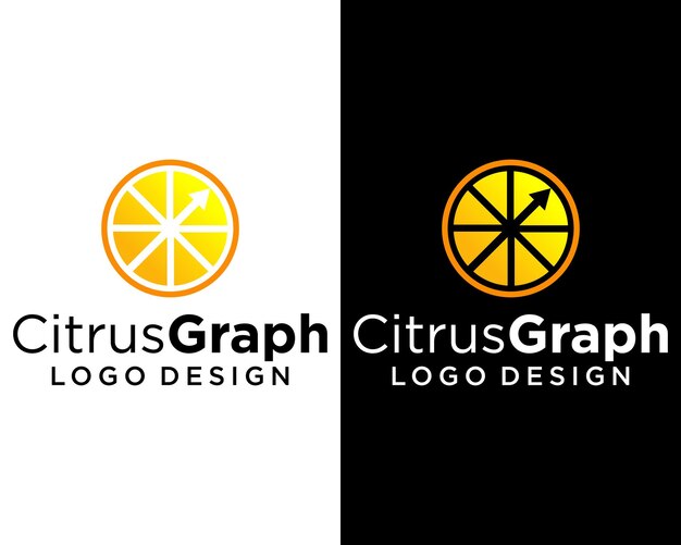 Diseño de logotipo de cítricos frescos naturales.