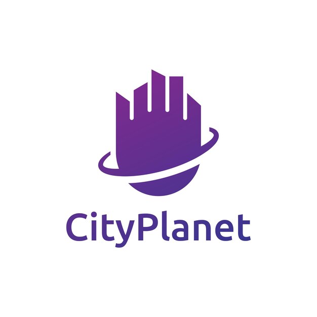 diseño del logotipo de la ciudad del planeta