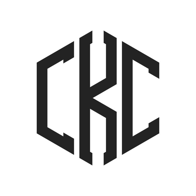 Diseño del logotipo CKC Letra inicial Monograma CKC Logotipo con forma de hexágono