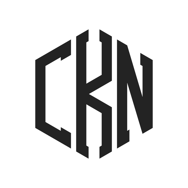 Diseño del logotipo de CKN Letra inicial CKN Monograma Logotipo con forma de hexágono