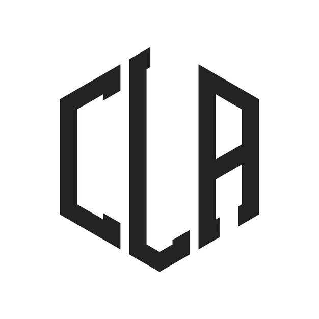 Diseño del logotipo CLA Letra inicial CLA Monograma Logotipo con forma de hexágono
