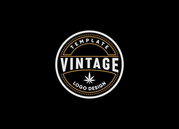 Diseño de logotipo clásico Vintage Retro Label Badge para ropa de tela