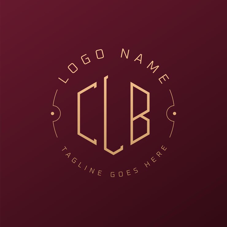 Vector diseño de logotipo de clb de lujo carta elegante clb monograma logotipo minimalista poligono clb template de diseño de logotipo