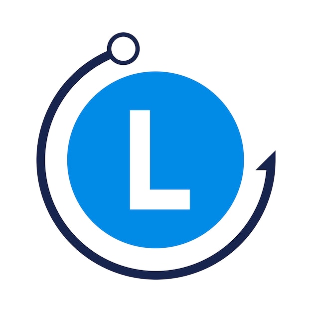Diseño del logotipo del club de pesca en la letra L Concepto