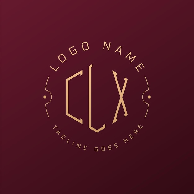 Diseño de logotipo de CLX de lujo Letra elegante CLX Monograma Logotipo minimalista Poligono Template de diseño de logotipo CLX