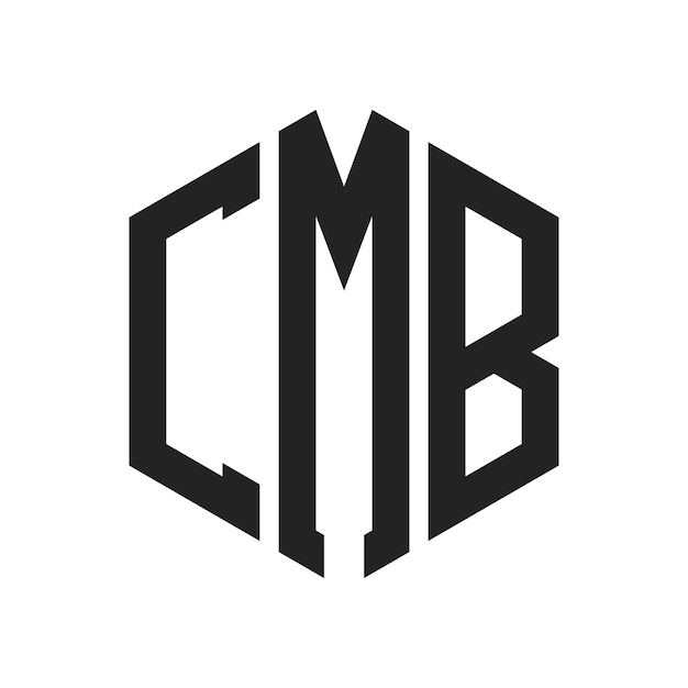 Diseño del logotipo CMB Letra inicial CMB Monograma Logotipo con forma de hexágono