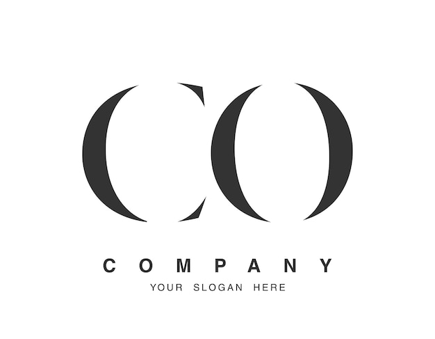 Diseño del logotipo CO Letra inicial c y o estilo de fuente serif Nombre de empresa clásico creativo tipografía Logotipo o identidad de moda
