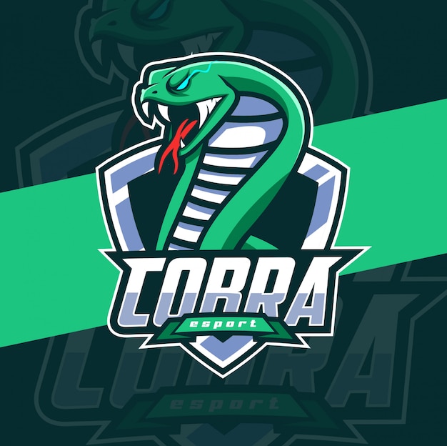 Diseño de logotipo cobra mascota esport