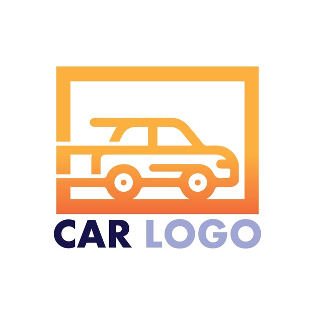 Diseño de logotipo de coche automático con silueta de icono de vehículo de coche deportivo conceptualPlantilla de diseño de ilustración vectorial