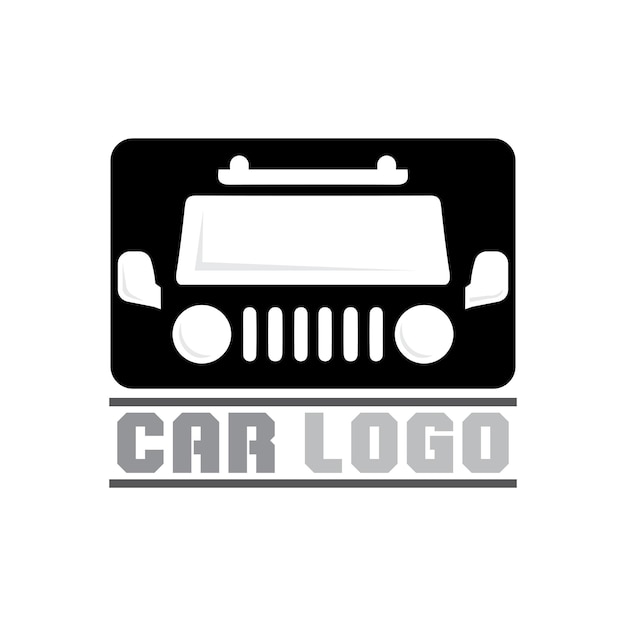 Diseño de logotipo de coche automático con silueta de icono de vehículo de coche deportivo conceptualPlantilla de diseño de ilustración vectorial