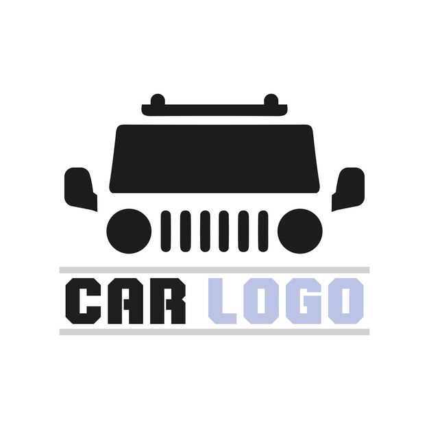 Diseño de logotipo de coche automático con silueta de icono de vehículo de coche deportivo conceptualPlantilla de diseño de ilustración vectorial