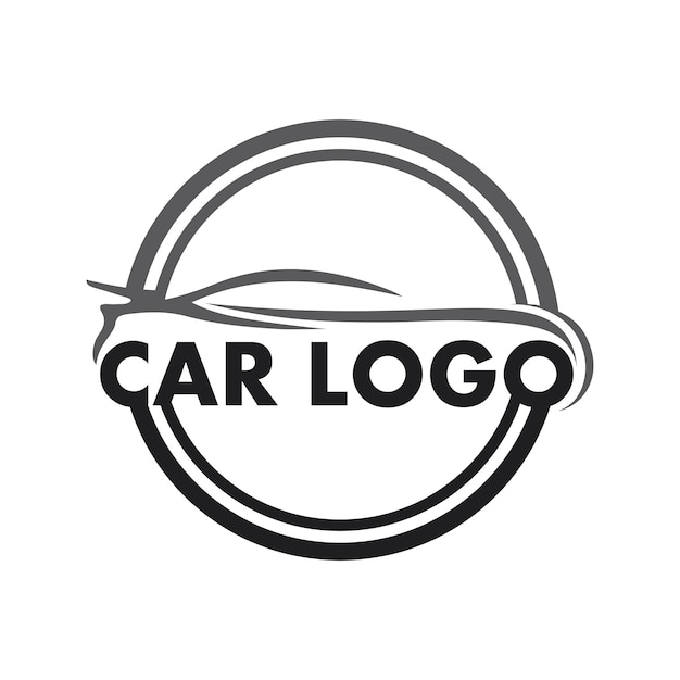 Diseño de logotipo de coche automático con silueta de icono de vehículo de coche deportivo conceptualPlantilla de diseño de ilustración vectorial