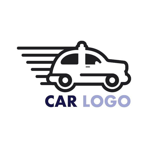 Diseño de logotipo de coche automático con silueta de icono de vehículo de coche deportivo conceptualPlantilla de diseño de ilustración vectorial