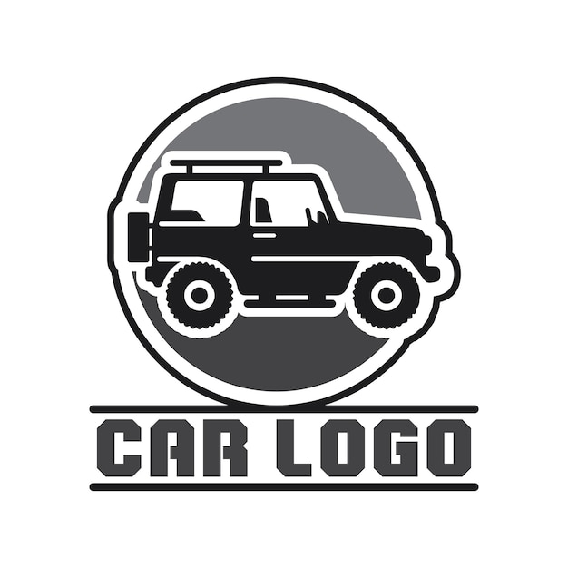 Diseño de logotipo de coche automático con silueta de icono de vehículo de coche deportivo conceptualplantilla de diseño de ilustración vectorial