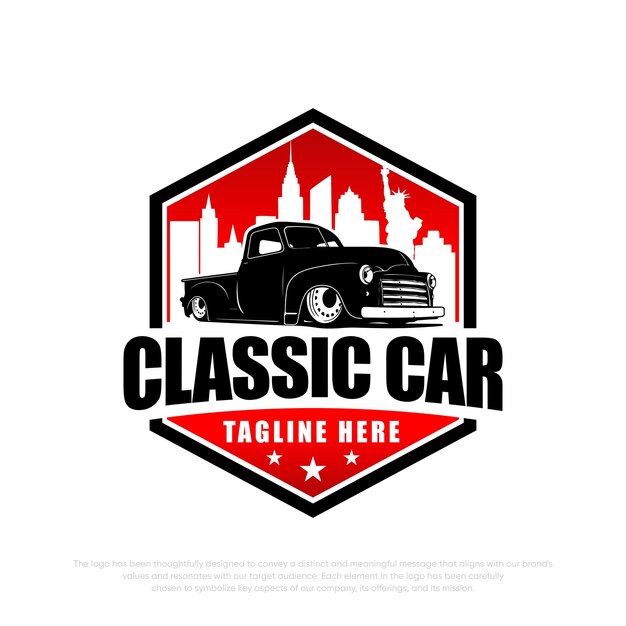 Diseño de logotipo de coche clásico logotipo de coche plantilla de logotipo vectorial