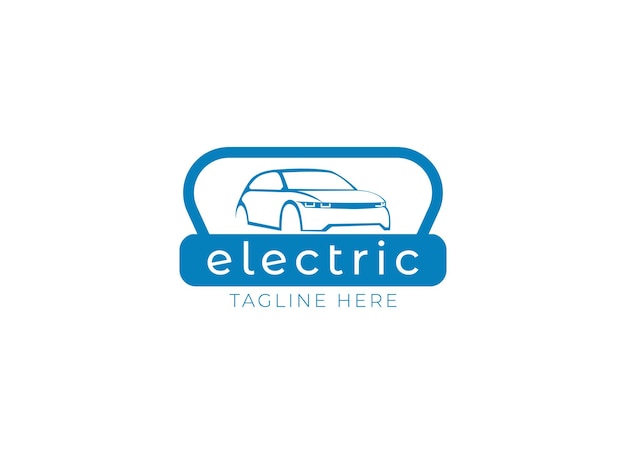 Diseño de logotipo de coche eléctrico ecológico