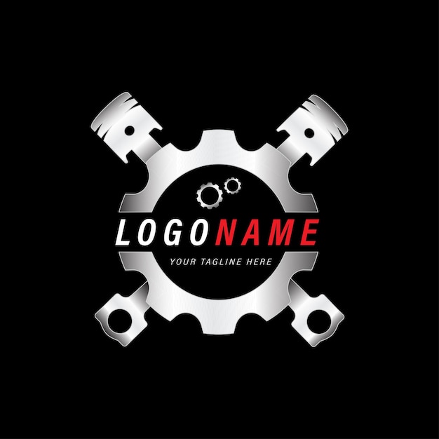 Diseño de logotipo de coche de repuesto vectorial