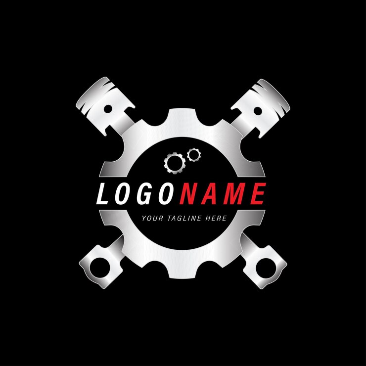 Diseño de logotipo de coche de repuesto vectorial