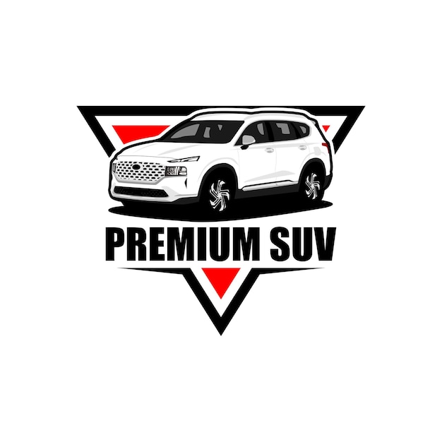 diseño de logotipo de coche suv premium vectorial