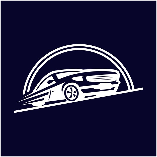 diseño de logotipo de coche vector de carreras