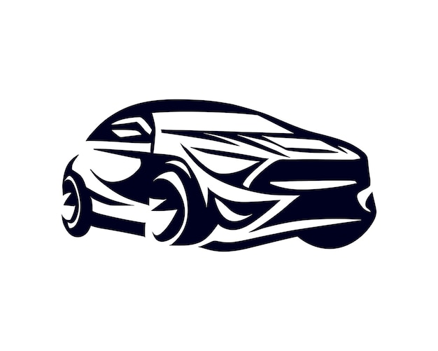 Diseño del logotipo del coche vectorial