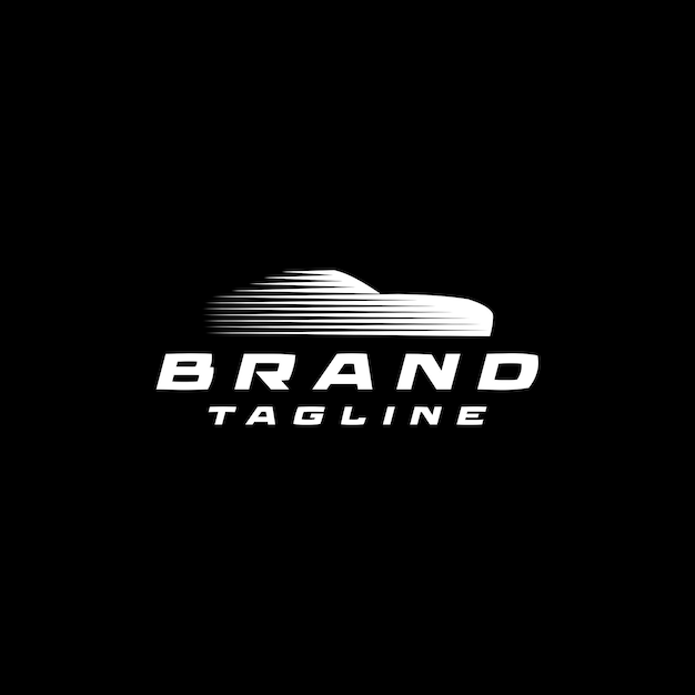 Diseño del logotipo de los coches deportivos rápidos Speed Line Car Shadow