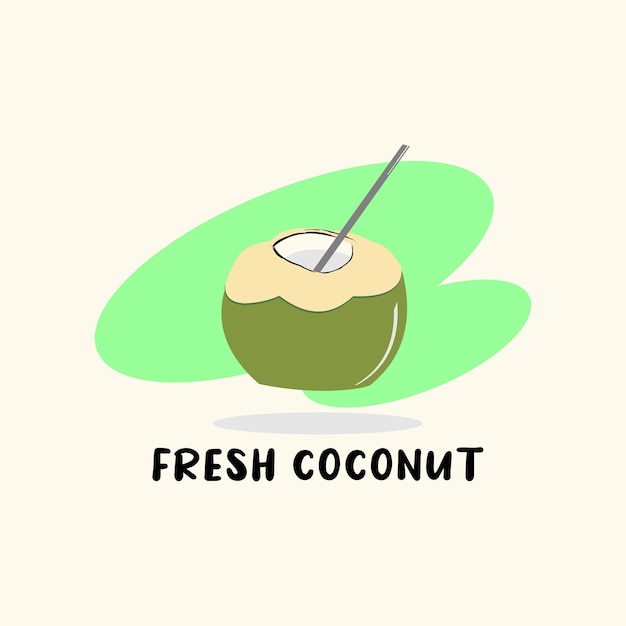 Diseño de logotipo de coco joven