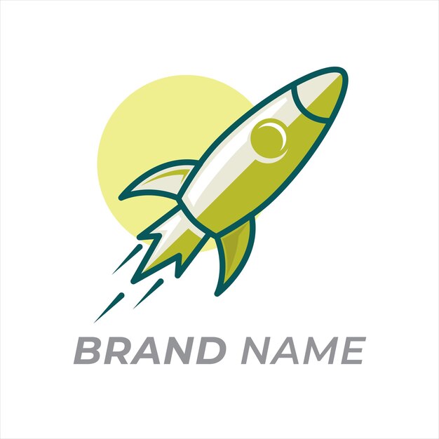 Diseño de logotipo de cohete simple