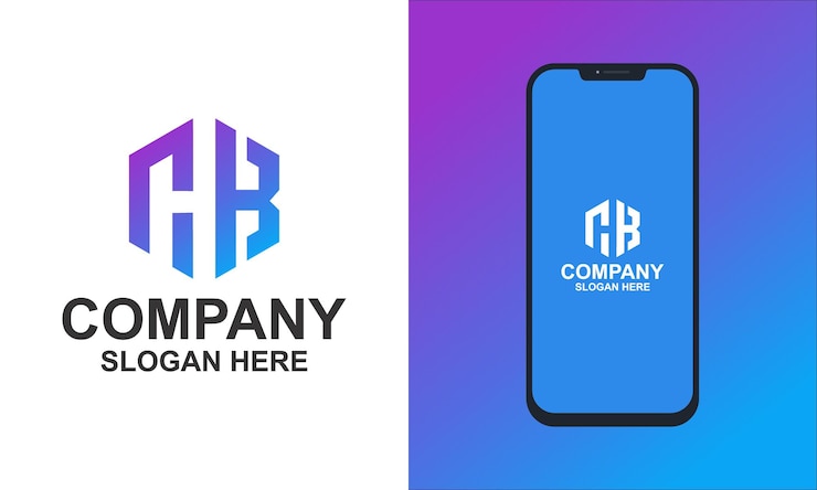 Vector diseño de logotipo de colección hexagonal monograma vector premium