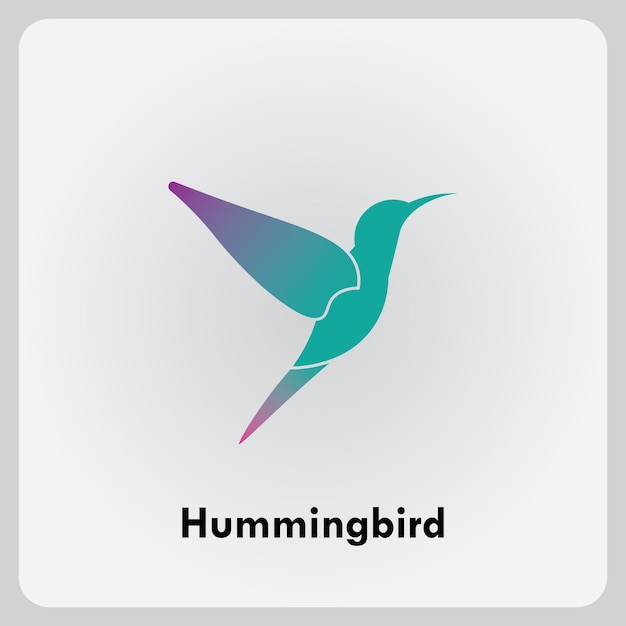 Diseño del logotipo de Colibri con color azul gradiente