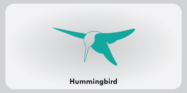 Diseño del logotipo de Colibri con color azul gradiente