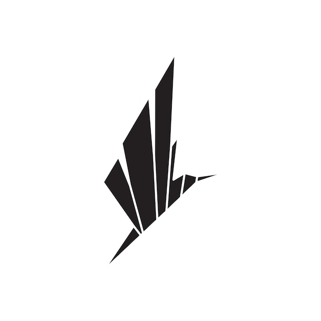 Diseño de logotipo de colibrí de mosca negra símbolo gráfico vectorial icono ilustración idea creativa
