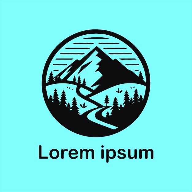 diseño del logotipo de una colina