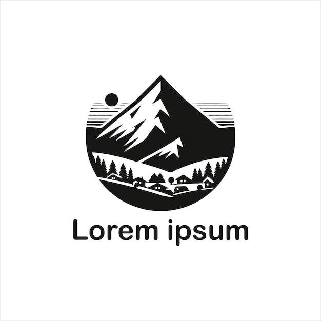 diseño del logotipo de una colina