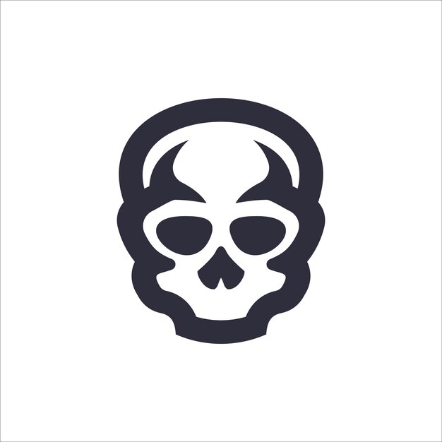 Diseño del logotipo de la colonia de cabellos del cráneo