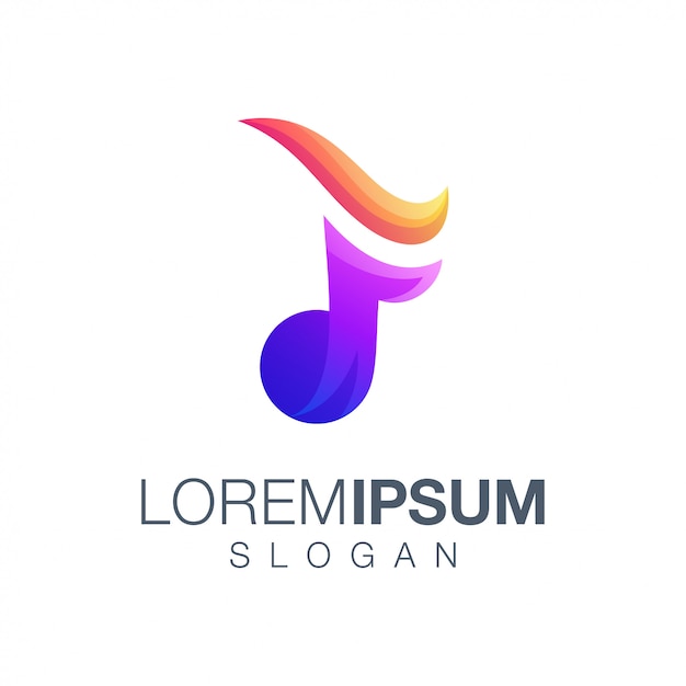 Diseño de logotipo de color degradado de tono de letra F