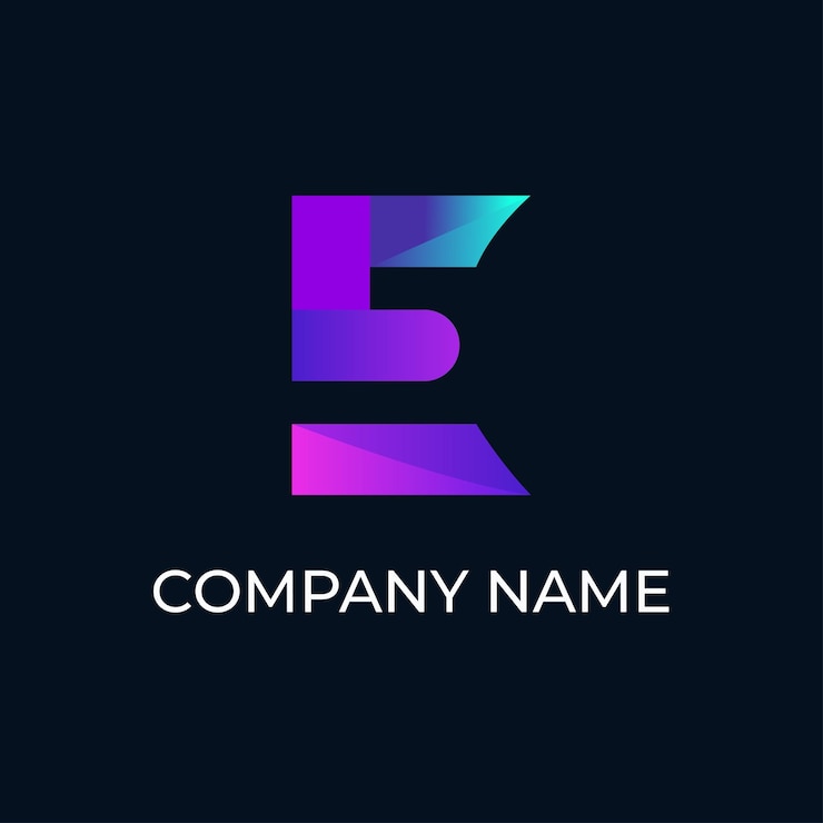 Vector el diseño del logotipo de color gradiente alfabético e