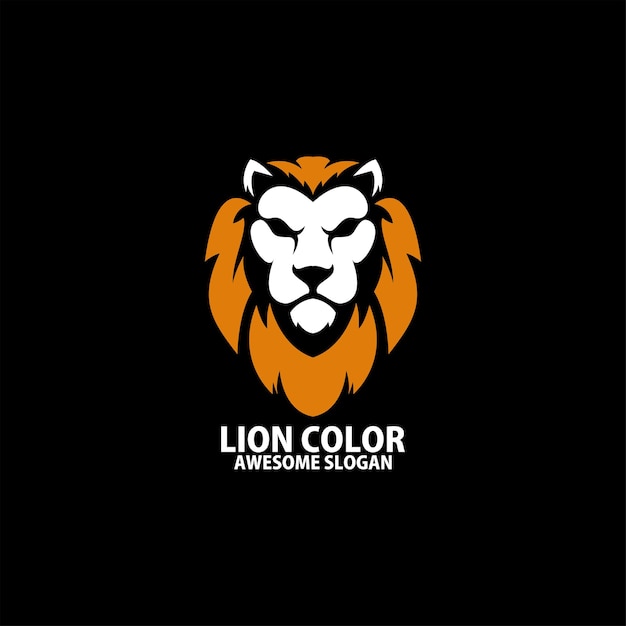 diseño del logotipo de color león