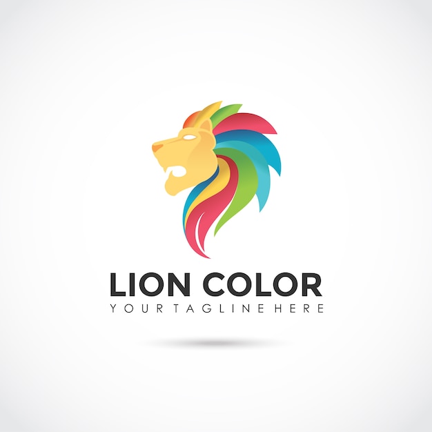 Diseño de logotipo de color León